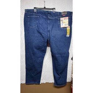 Wrangler Five Star Relaxed Fit Blue Jeans Mens 56x32 Dark Wash Premium Denim NEW